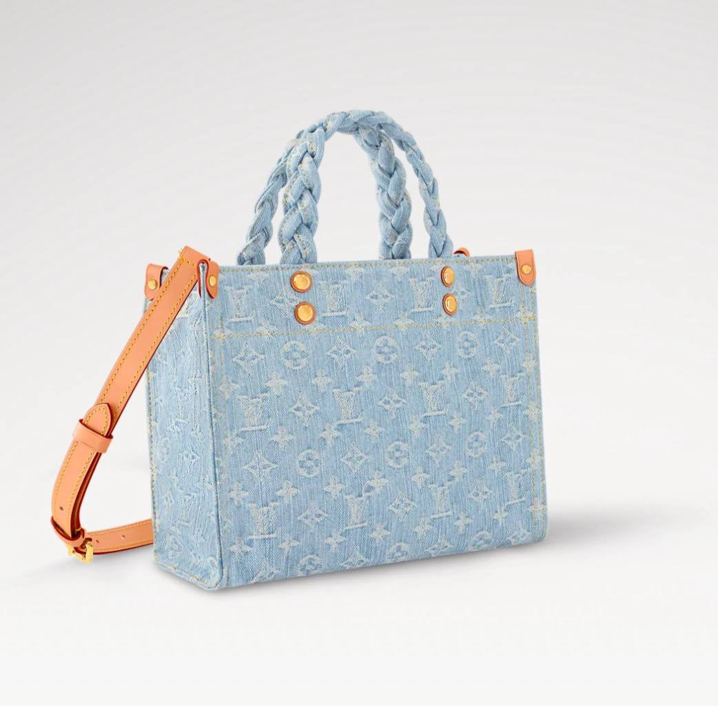 Louis Vuitton Monogram Denim Let Go PM Tote Bag – Sky Blue