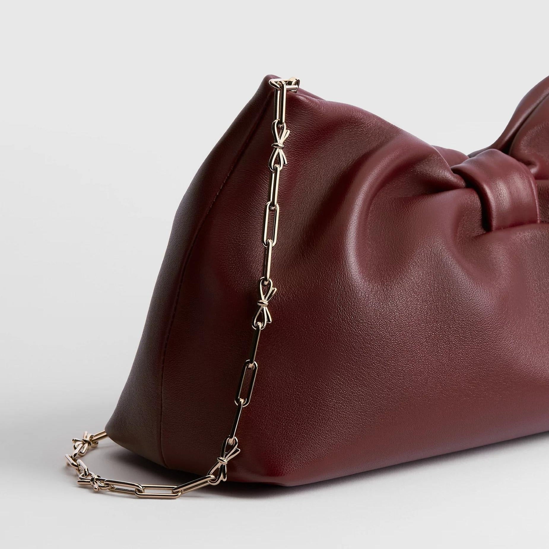 Dior Medium Lambskin Bow Bag – Burgundy