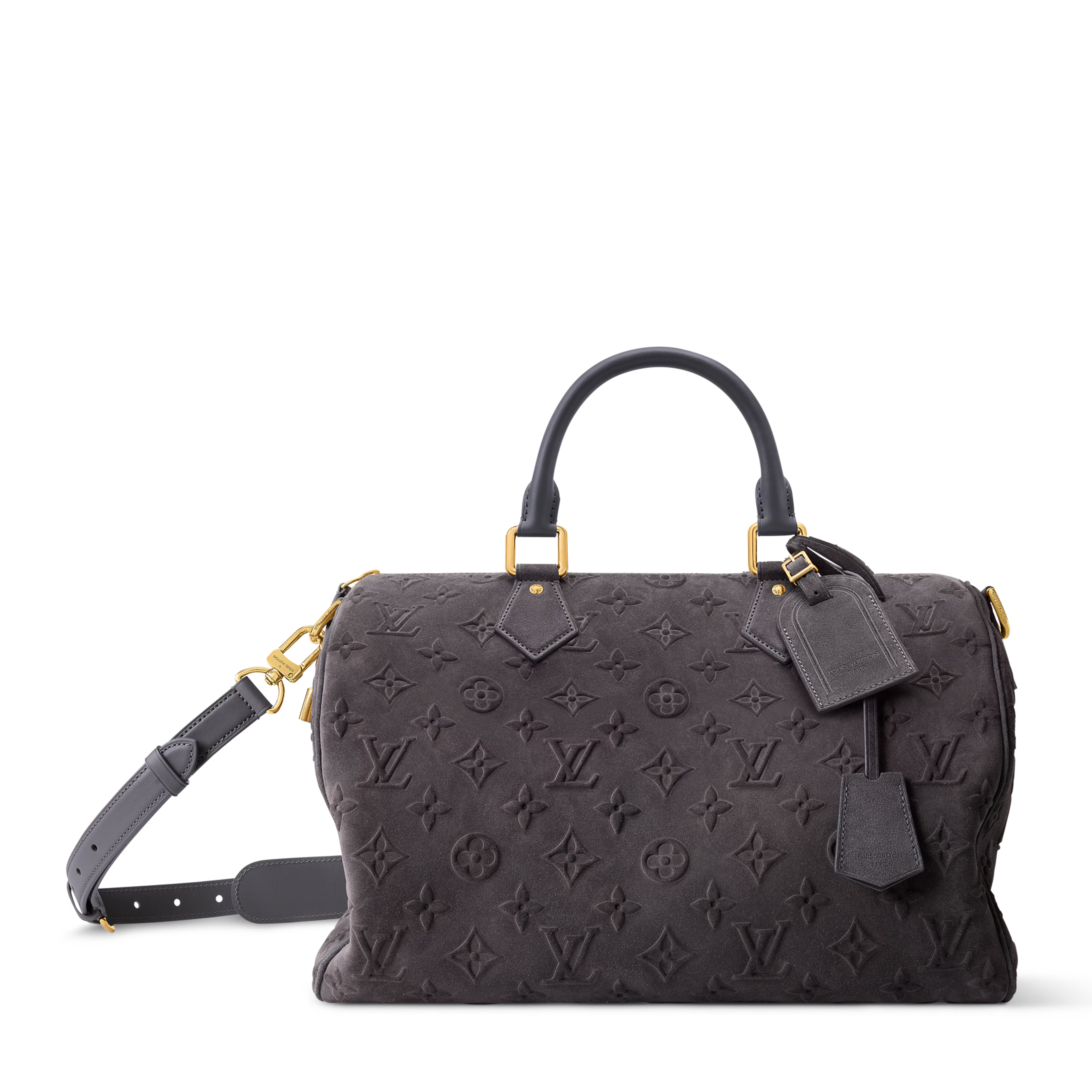 Louis Vuitton Autres Cuirs Monogram Speedy P9 Bandoulière 40 Duffle Bag – Gray