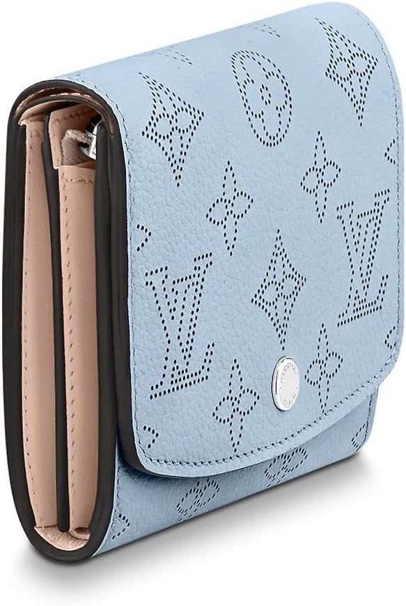 Louis Vuitton Mahina Leather Compact Iris Wallet - Blue