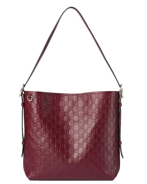 Gucci GG Emblem Medium Shoulder Bag – Rosso Ancora