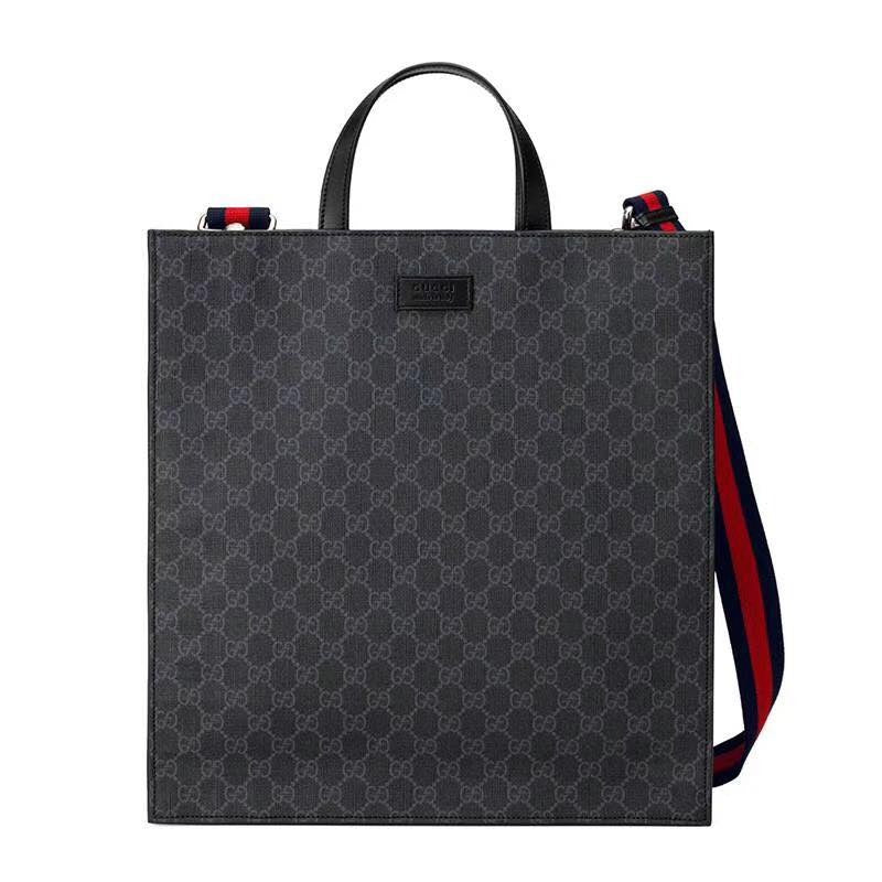 Gucci GG Supreme Canvas Tote Bag – Black