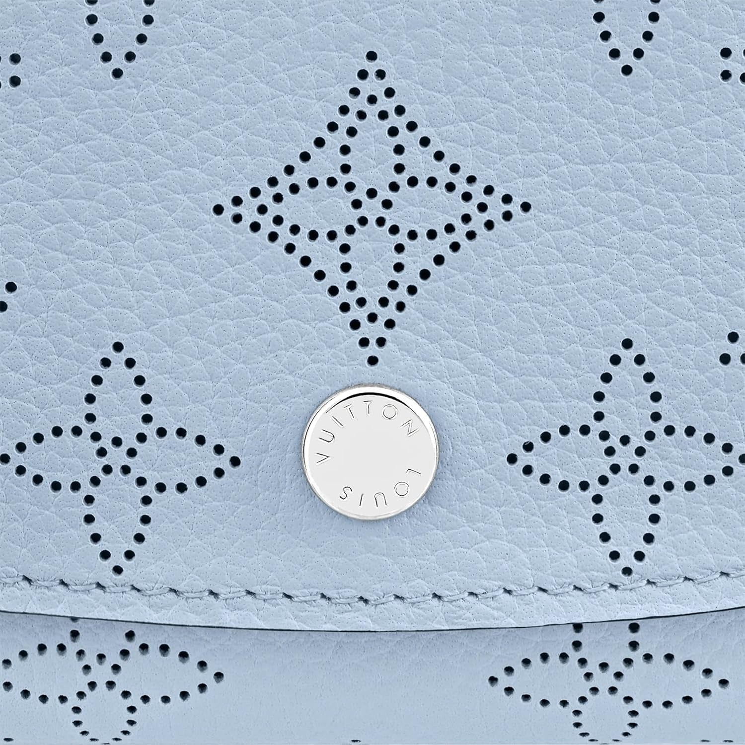 Louis Vuitton Mahina Leather Compact Iris Wallet - Blue