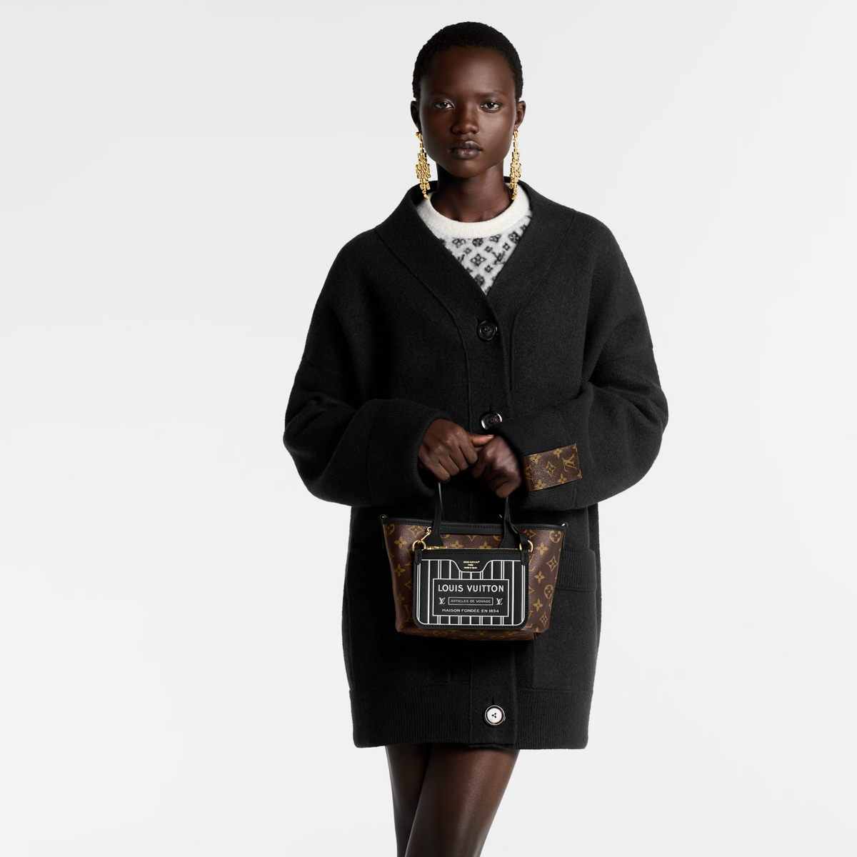 Louis Vuitton Reversible Monogram Neverfull Inside Out BB Handbag – Black