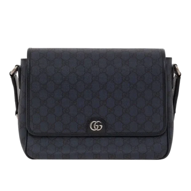 Gucci Supreme Canvas Ophidia Medium Messenger Bag – Blue