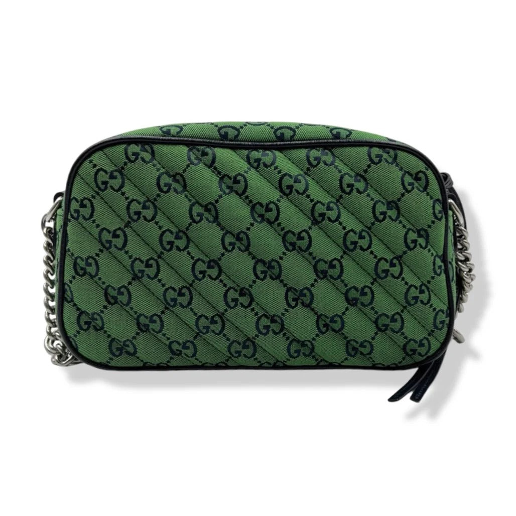 Gucci GG Canvas Marmont Small Shoulder Bag – Green