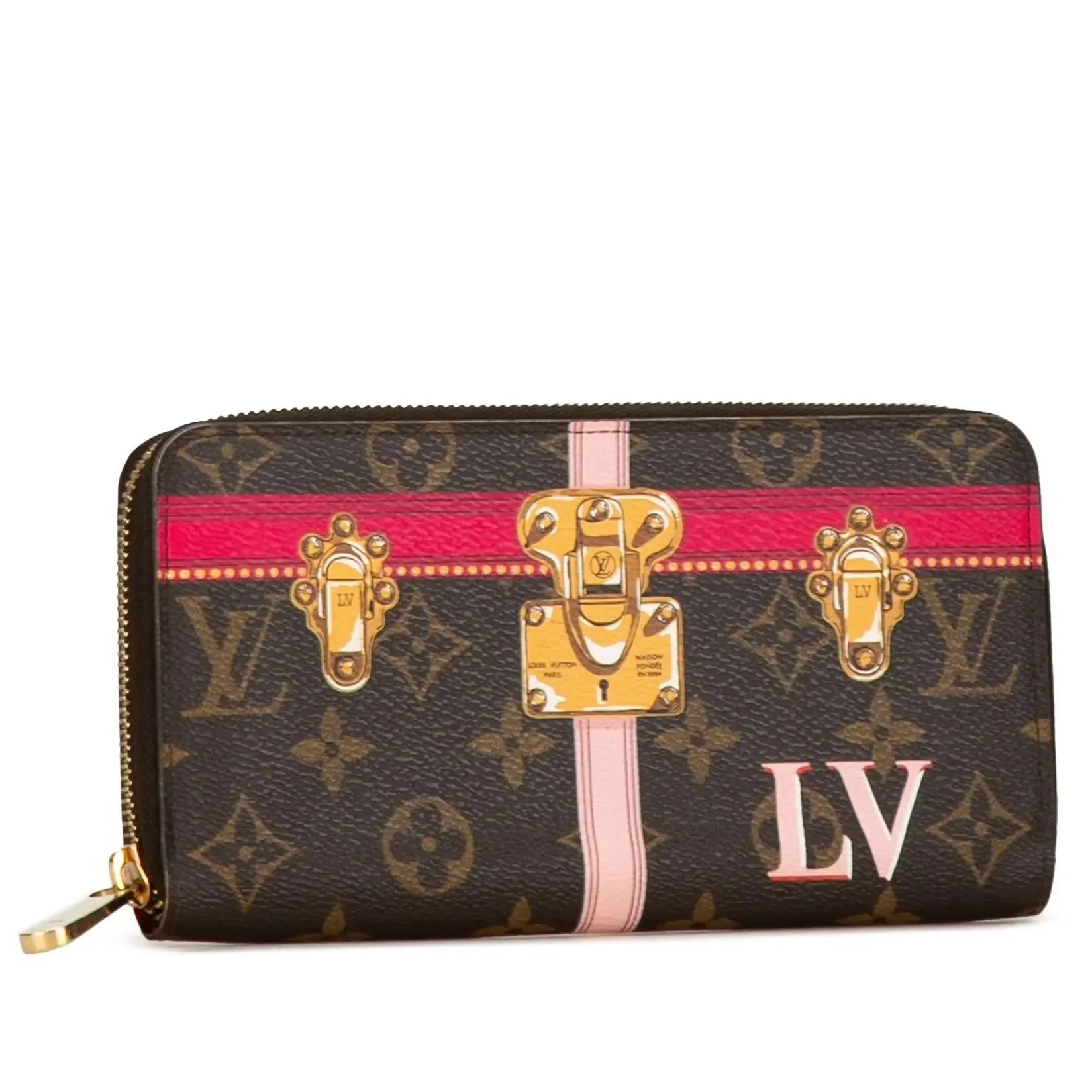 Louis Vuitton Monogram Summer Trunks Zippy Wallet - Brown