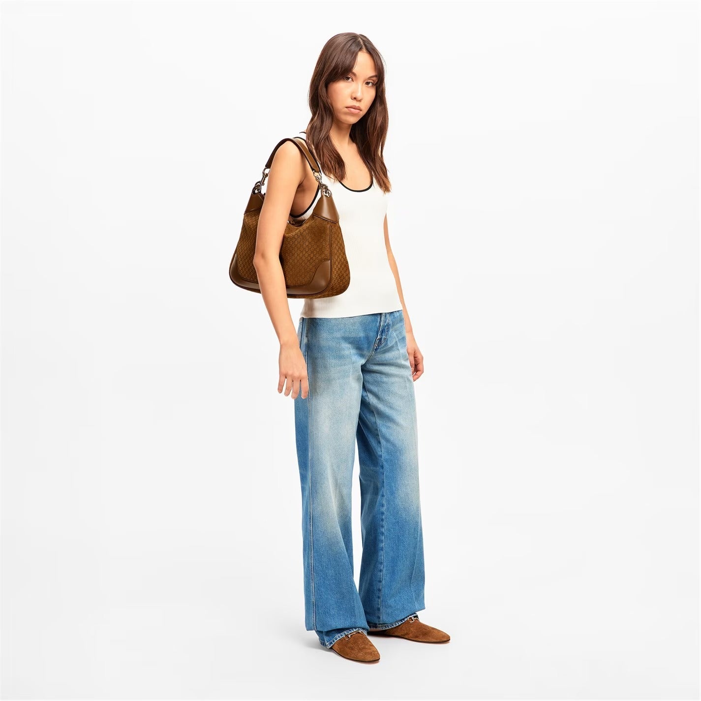 Gucci Hobo Suede Bag – Brown
