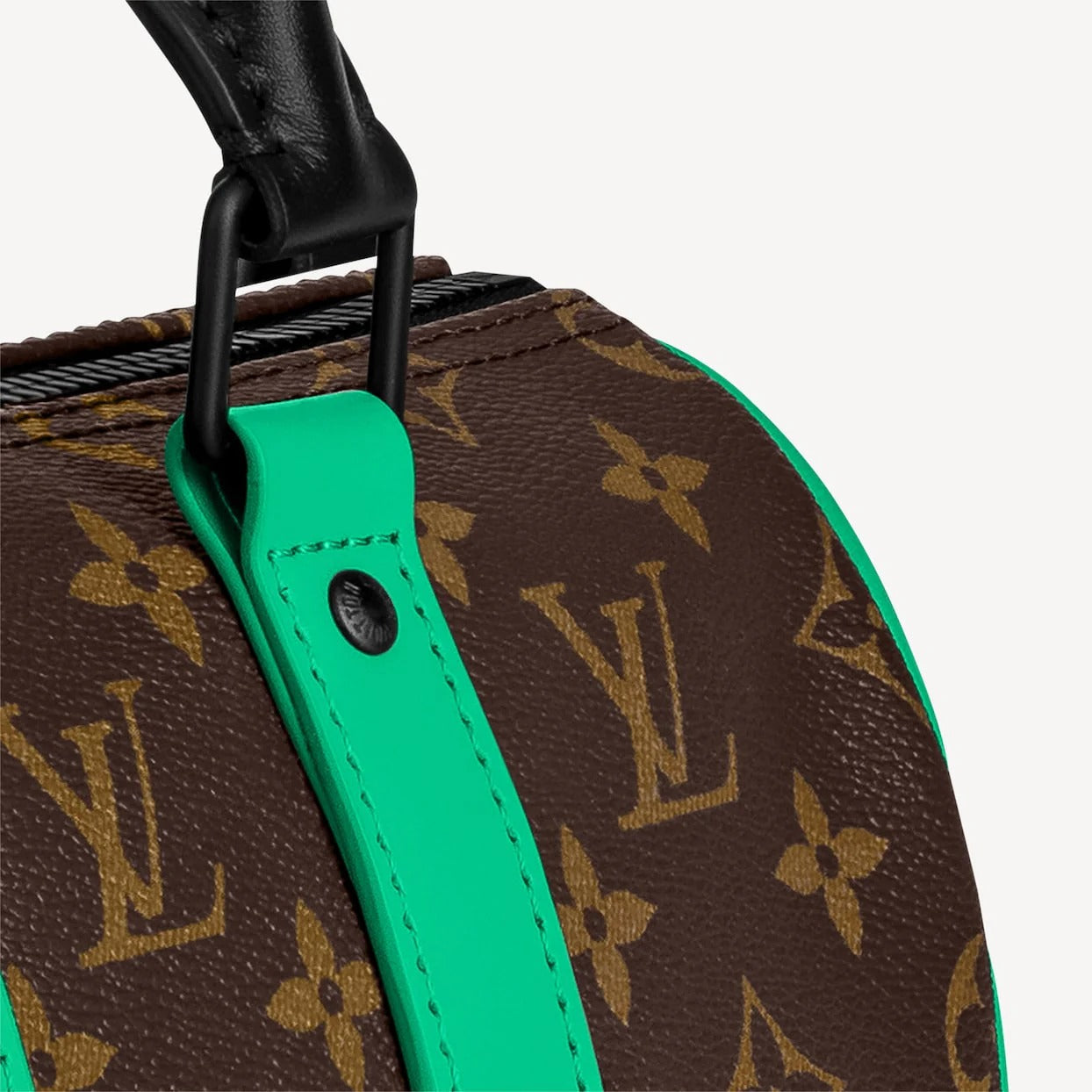 Louis Vuitton Monogram Macassar Keepall Bandoulière 25 Shoulder Bag - Minty Green