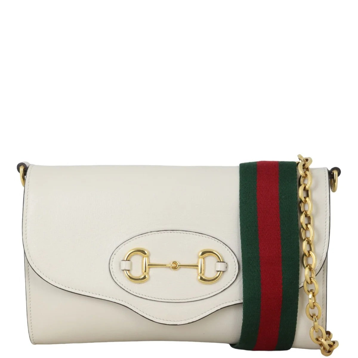 Gucci Horsebit 1955 Shoulder Bag - White