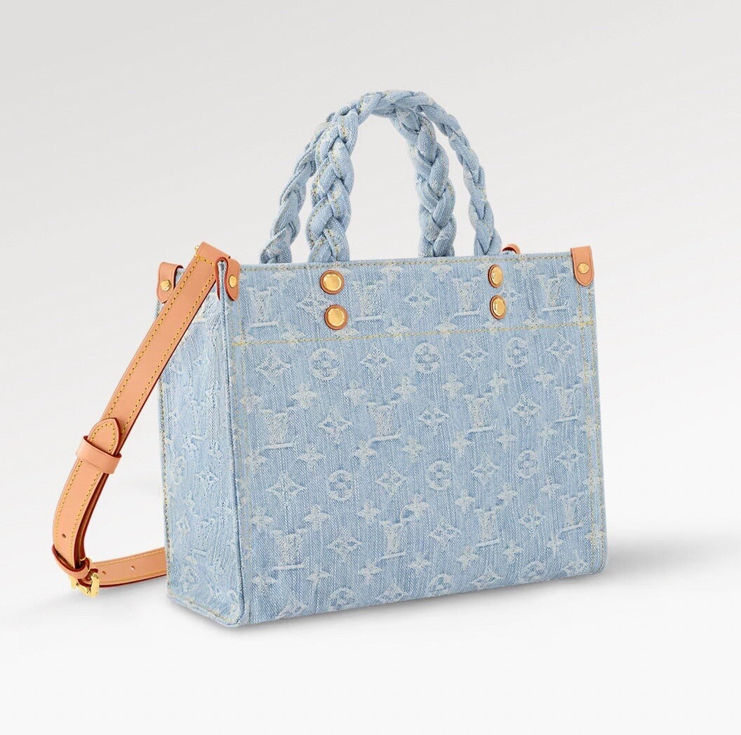 Louis Vuitton Monogram Denim Let Go PM Tote Bag – Sky Blue
