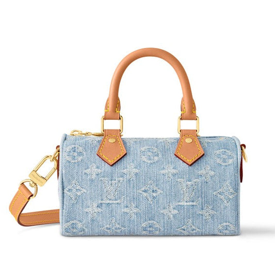 Louis Vuitton Monogram Denim Nano Speedy Bag – Sky Blue