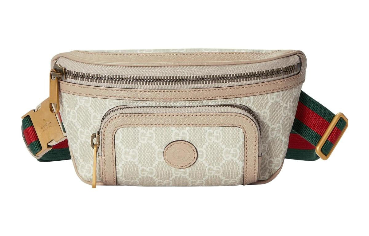 Gucci Interlocking G Canvas Belt Bag – Beige