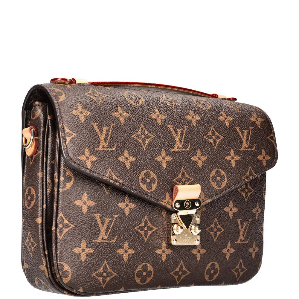 Louis Vuitton Monogram Canvas Pochette Metis Tote Bag – Brown