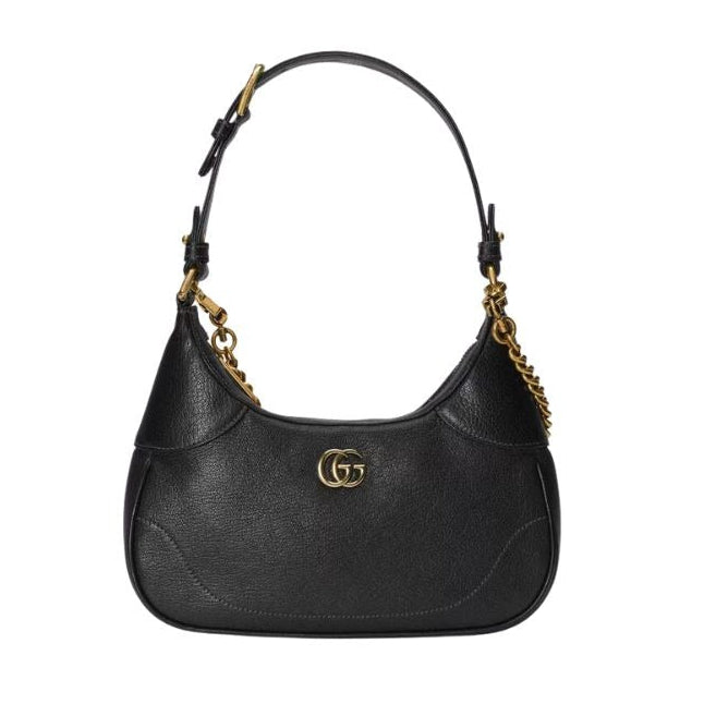 Gucci Aphrodite Small Leather Shoulder Bag – Black