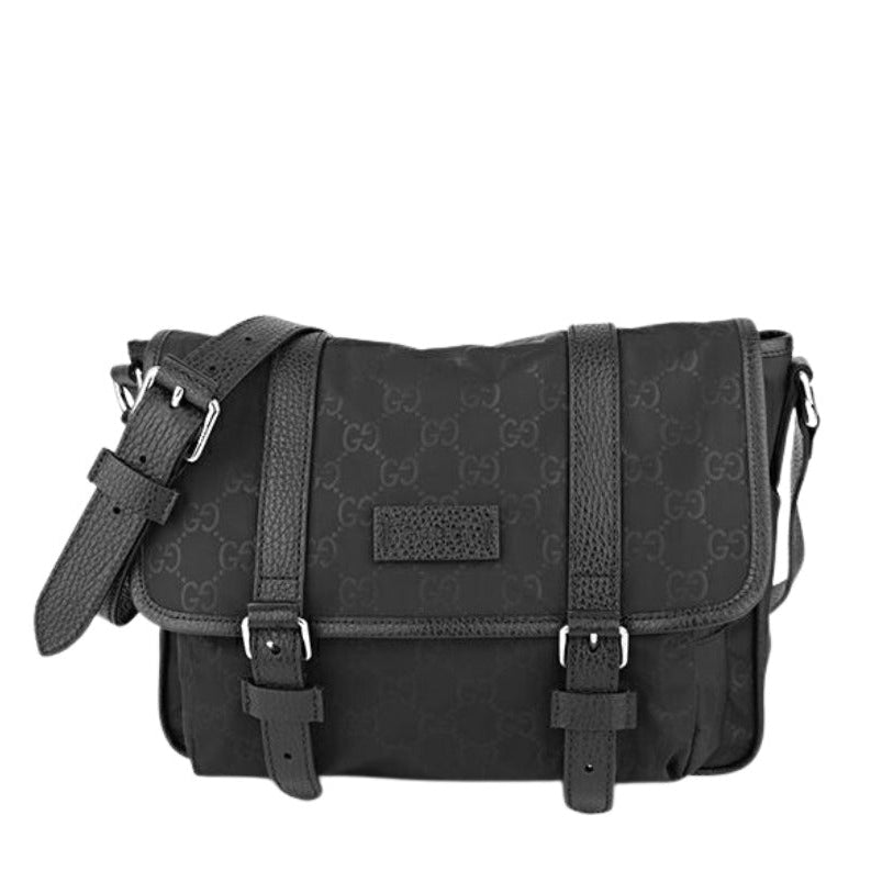 Gucci GG Guccissima Messenger Bag – Black