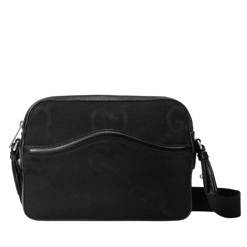 Gucci Jumbo GG Canvas Messenger Bag – Black