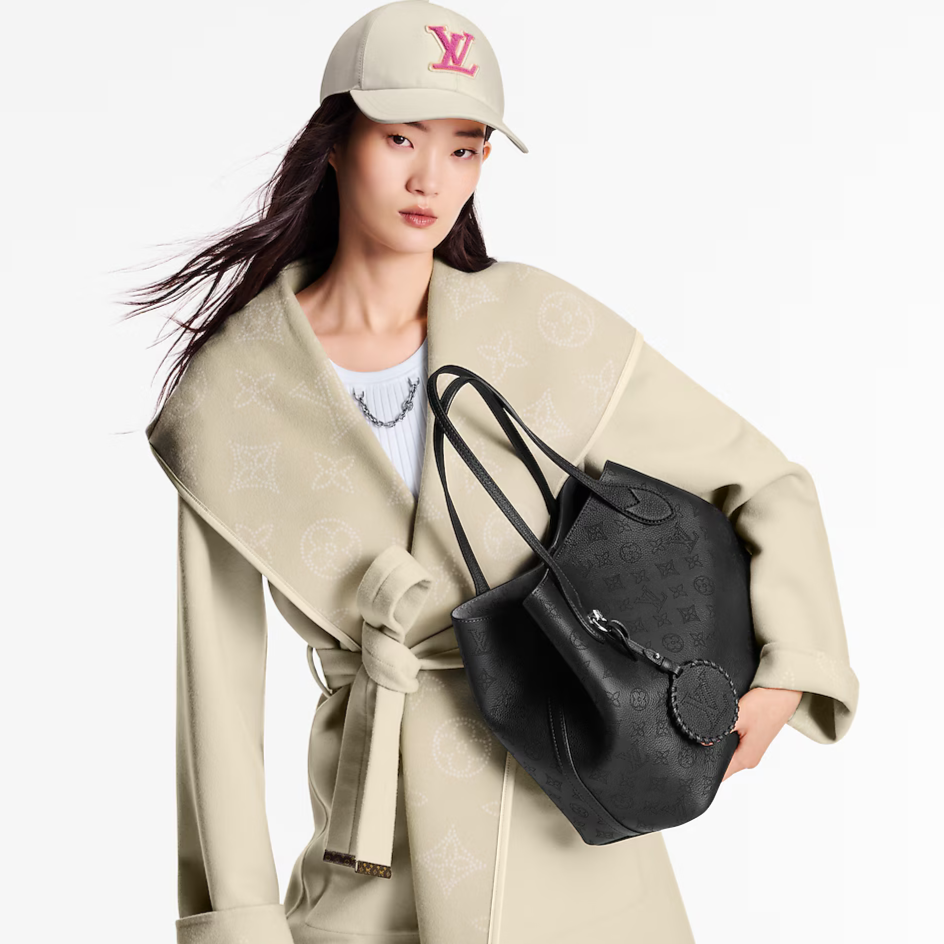 Louis Vuitton Monogram Mahina Blossom MM Shoulder Bag - Black