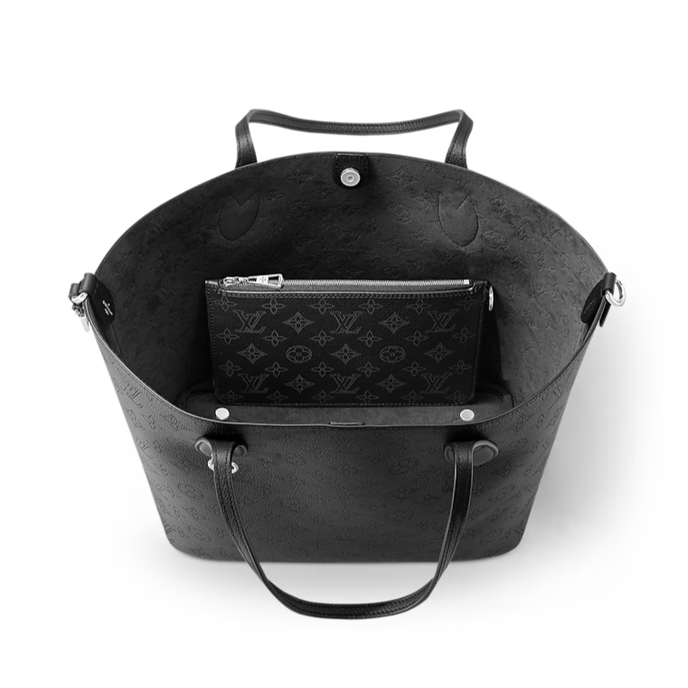 Louis Vuitton Monogram Mahina Blossom MM Shoulder Bag - Black