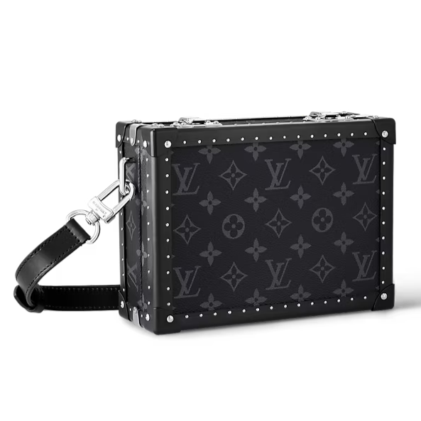 Louis Vuitton Clutch Box Bag - Monogram Eclipse Black