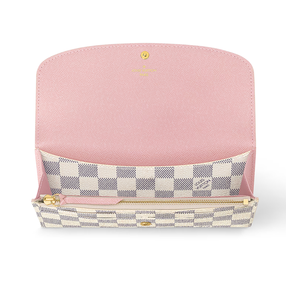 Louis Vuitton Damier Azur Emilie Wallet - White