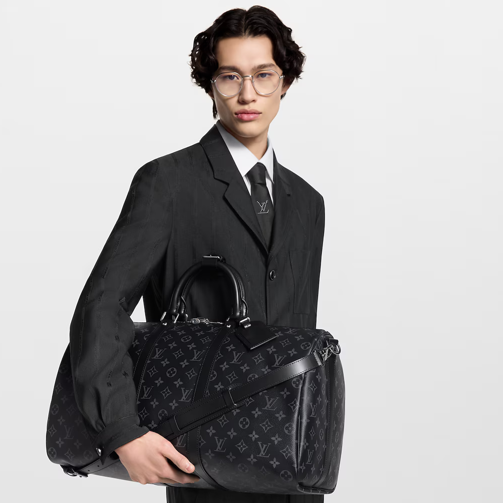 Louis Vuitton Keepall Bandoulière 50 Duffle Bag - Black