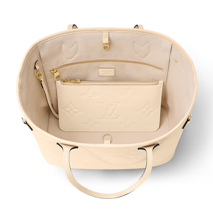 Louis Vuitton Neverfull MM Tote Bag - Cream
