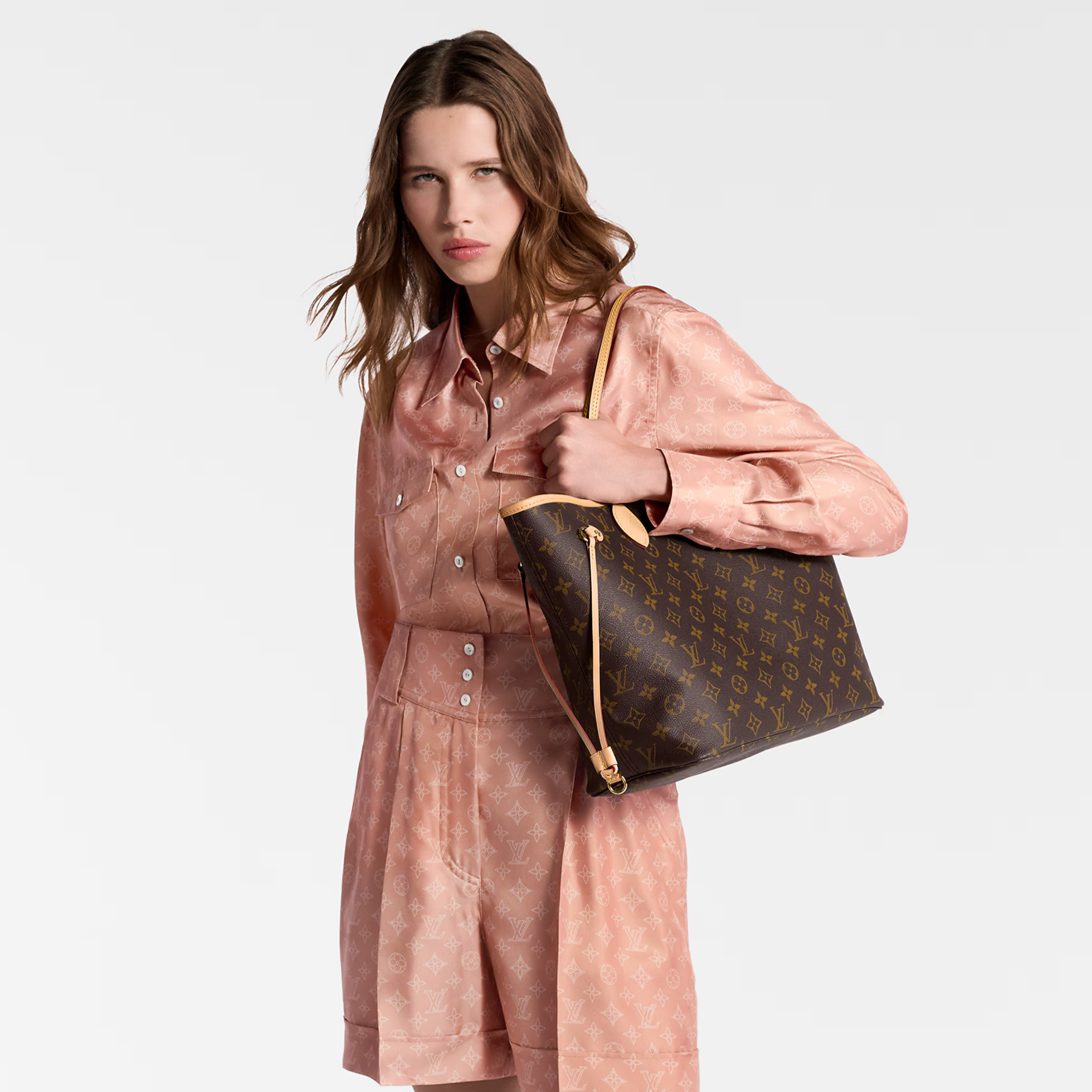 Louis Vuitton Neverfull MM Tote Bag - Cerise