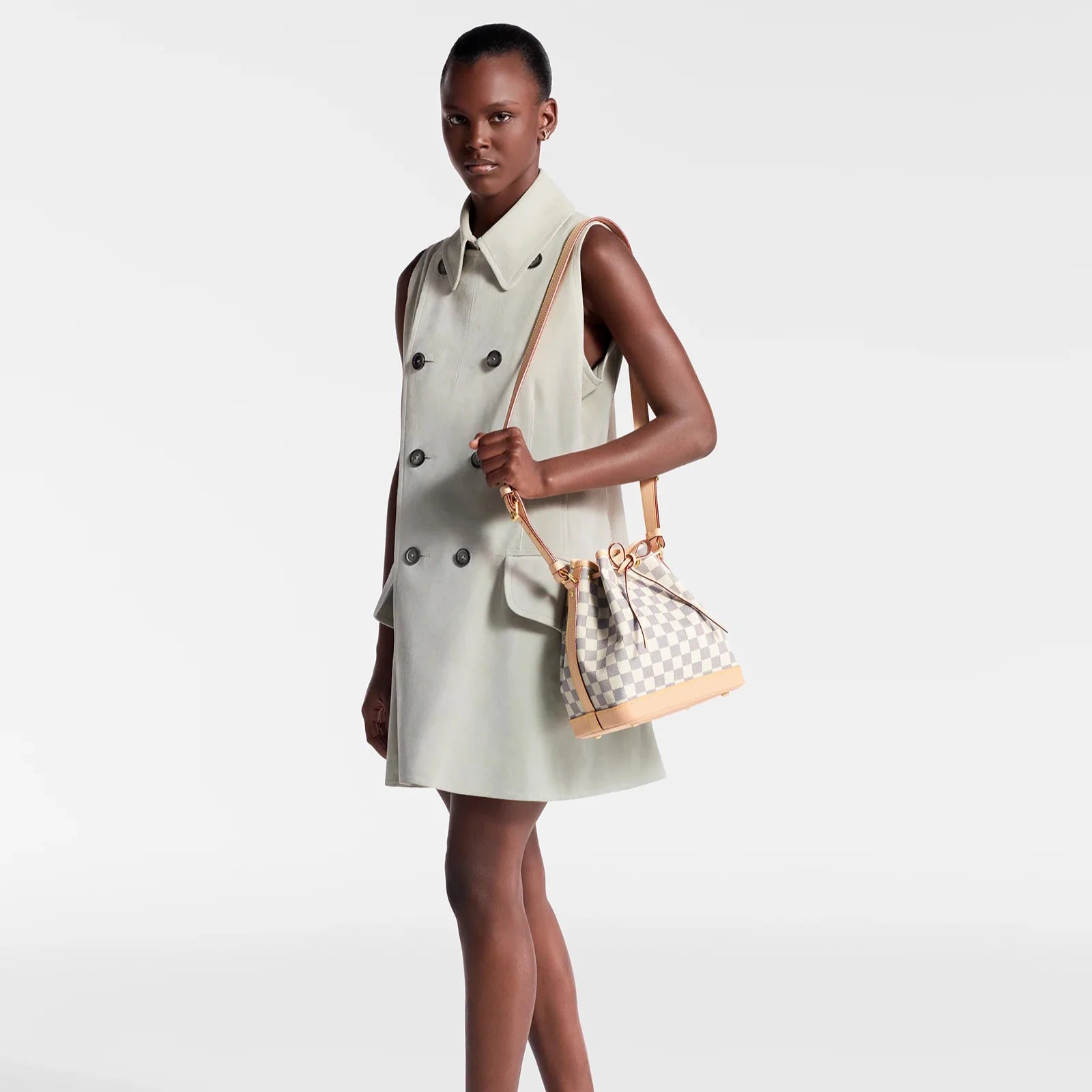 Louis Vuitton Noé BB Bucket Bag - Damier Azur Canvas