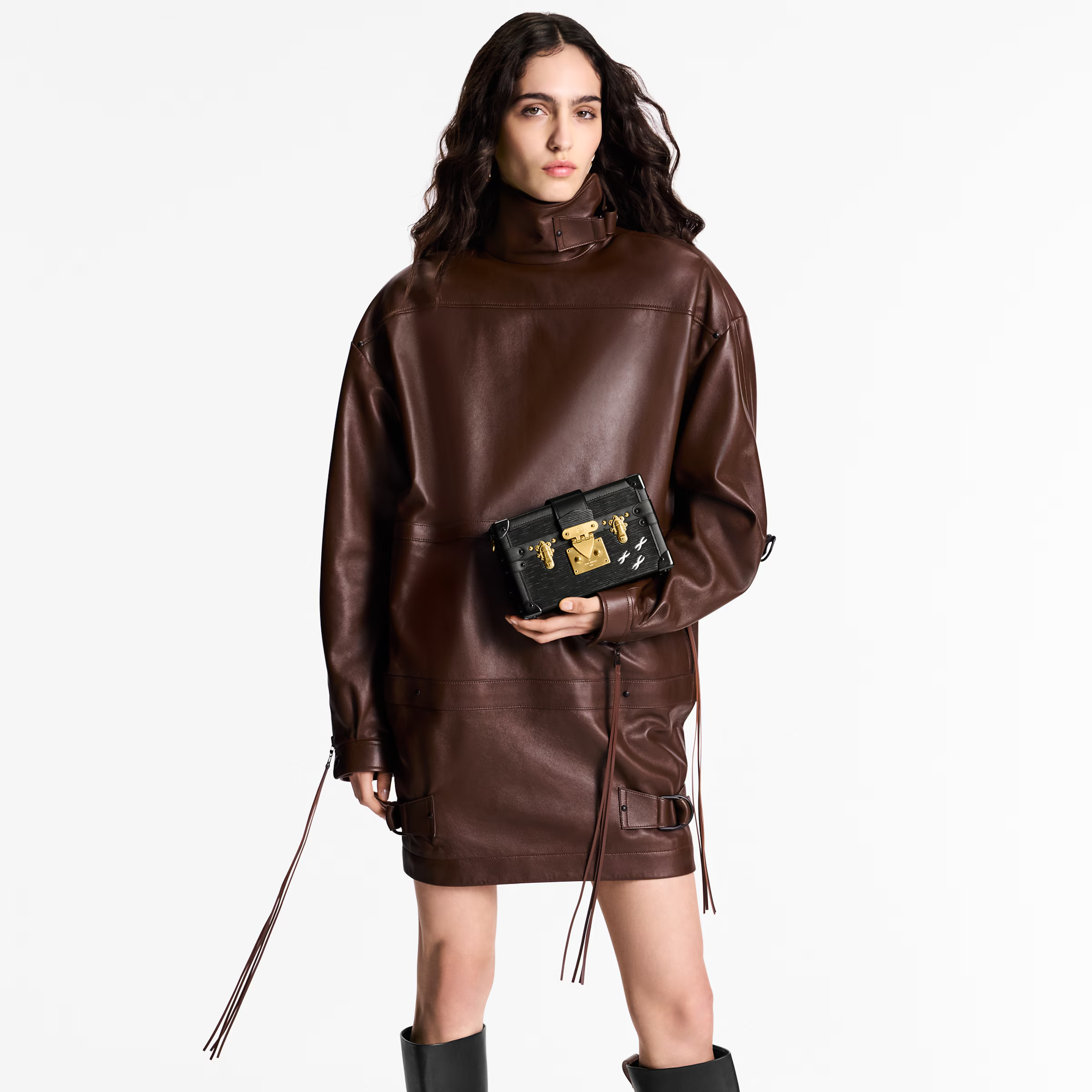 Louis Vuitton Petite Malle Handbag - Black