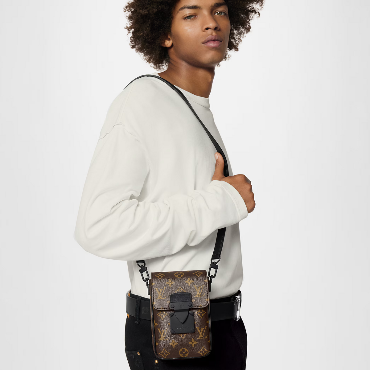 Louis Vuitton S-Lock Vertical Wearable Wallet - Monogram Macassar