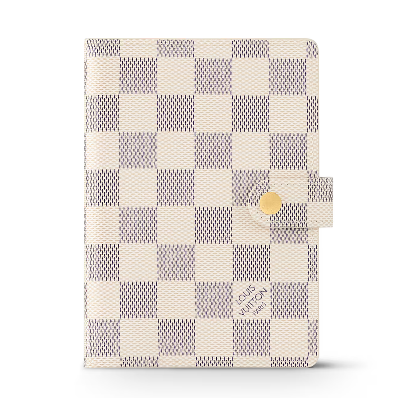 🎁 Louis Vuitton Small Ring Agenda Cover Damier Azur Canvas - White (100% off)