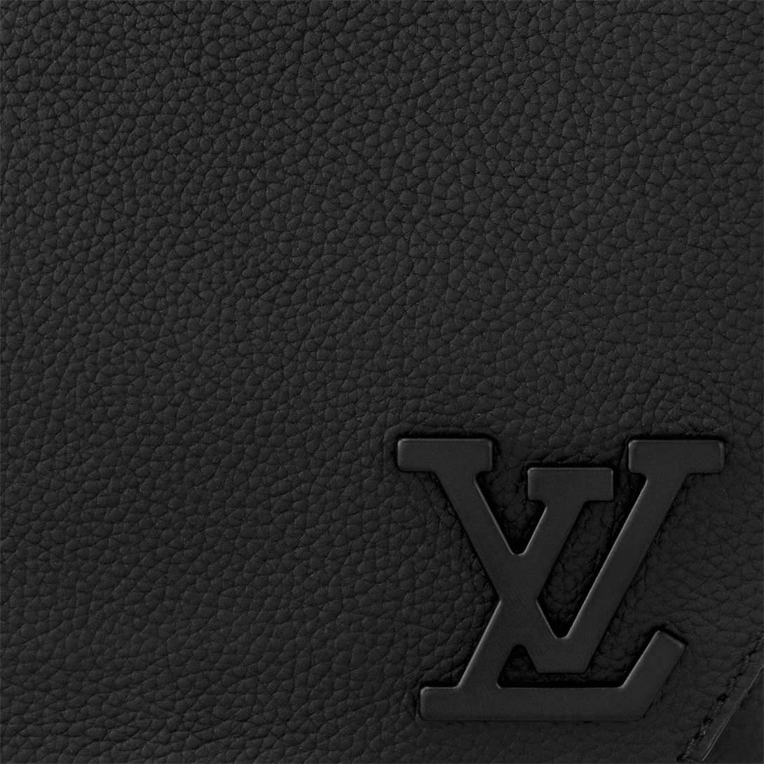 Louis Vuitton Grained Calfskin Aerogram Takeoff Sling - Black