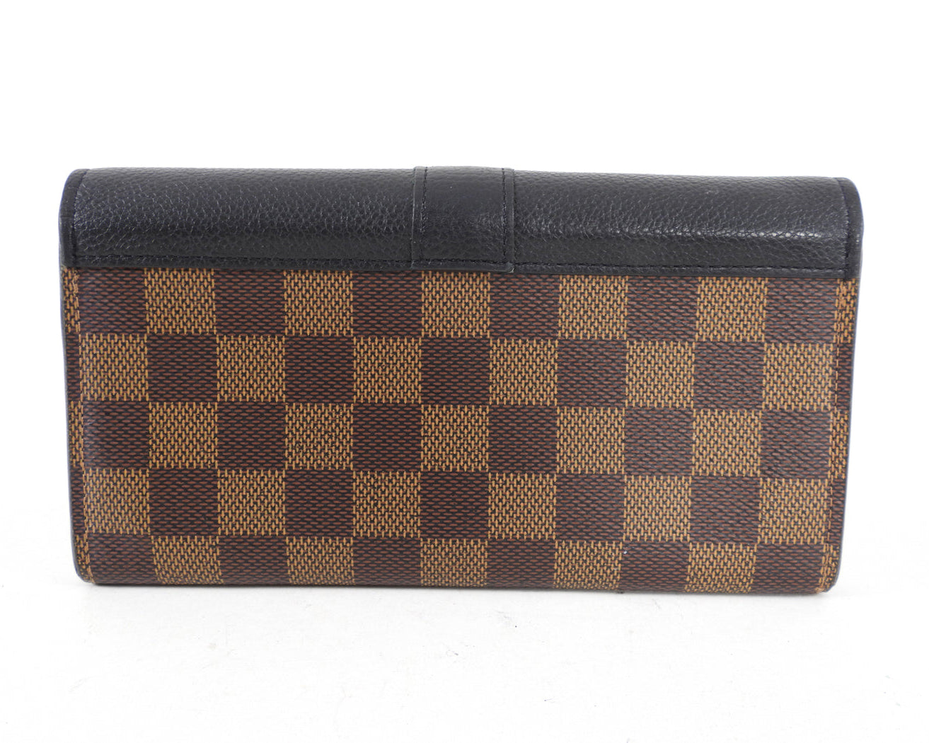 Louis Vuitton Damier Ebene Clapton Long Wallet - Brown