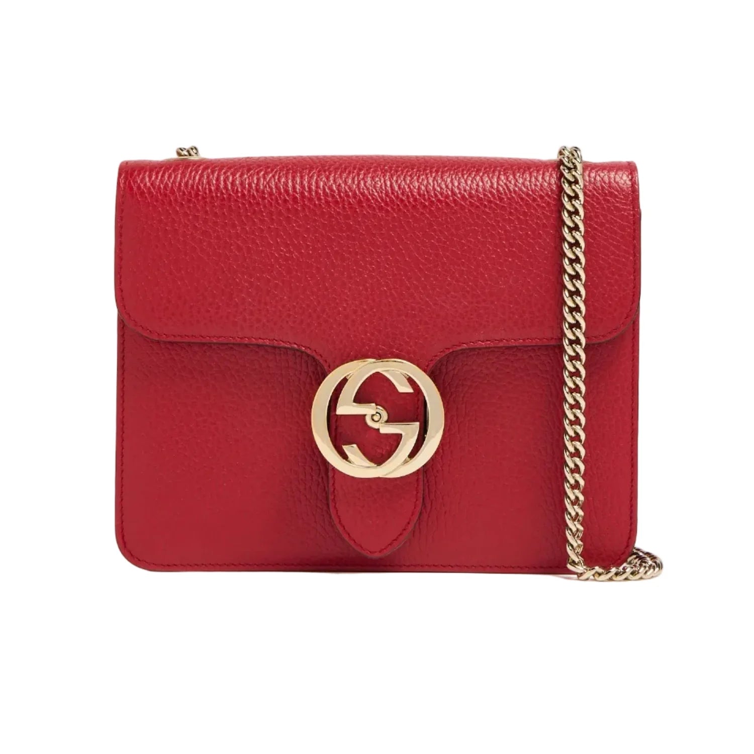 Gucci Interlocking G Small Dollar Shoulder Bag – Red