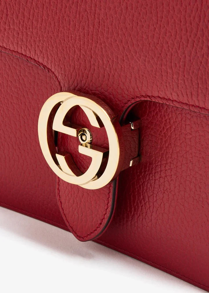 Gucci Interlocking G Small Dollar Shoulder Bag – Red