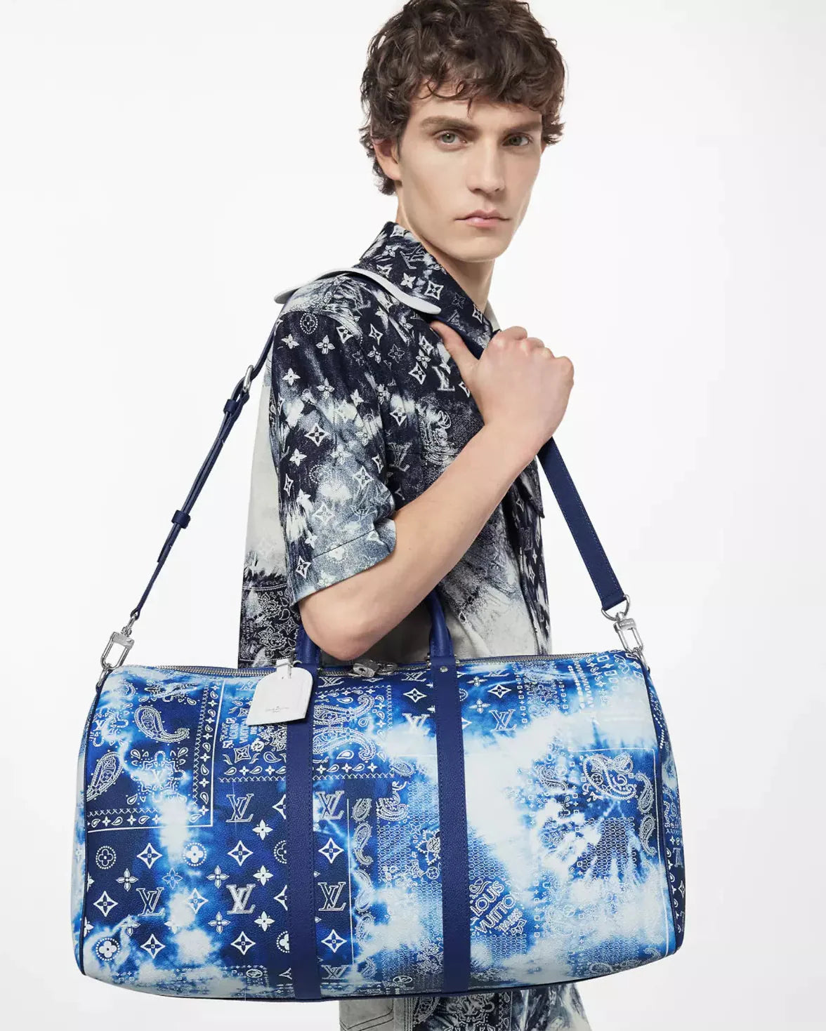 Louis Vuitton City Keepall Bandoulière 50 Travel Bag - Blue