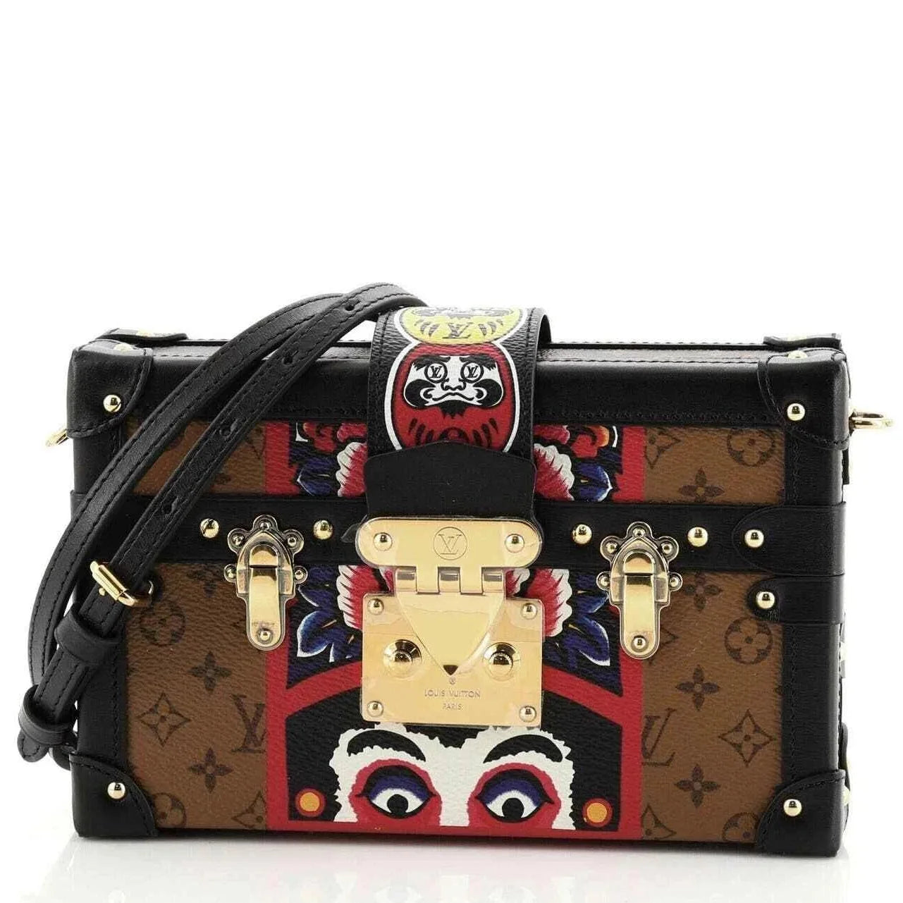 Louis Vuitton x Kansai Yamamoto Monogram Reverse Petite Malle Crossbody Bag - Brown