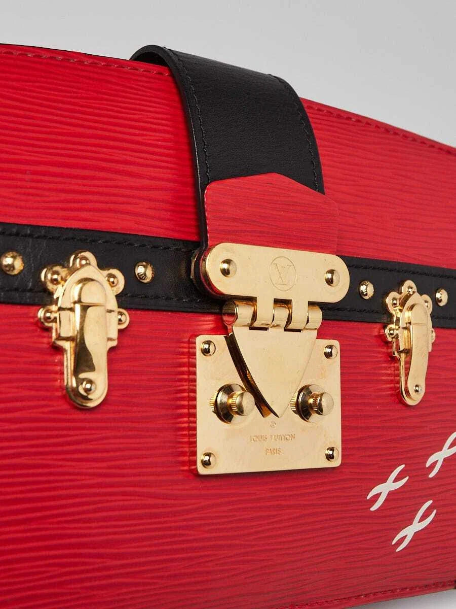 Louis Vuitton Epi Trunk Clutch Crossbody Bag - Red