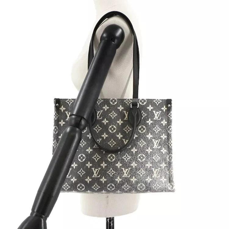 Louis Vuitton Monogram Jacquard Denim OnTheGo MM Tote Bag - Black