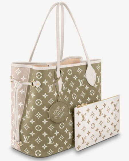 Louis Vuitton Spring In The City Neverfull MM - Khaki Beige and Cream