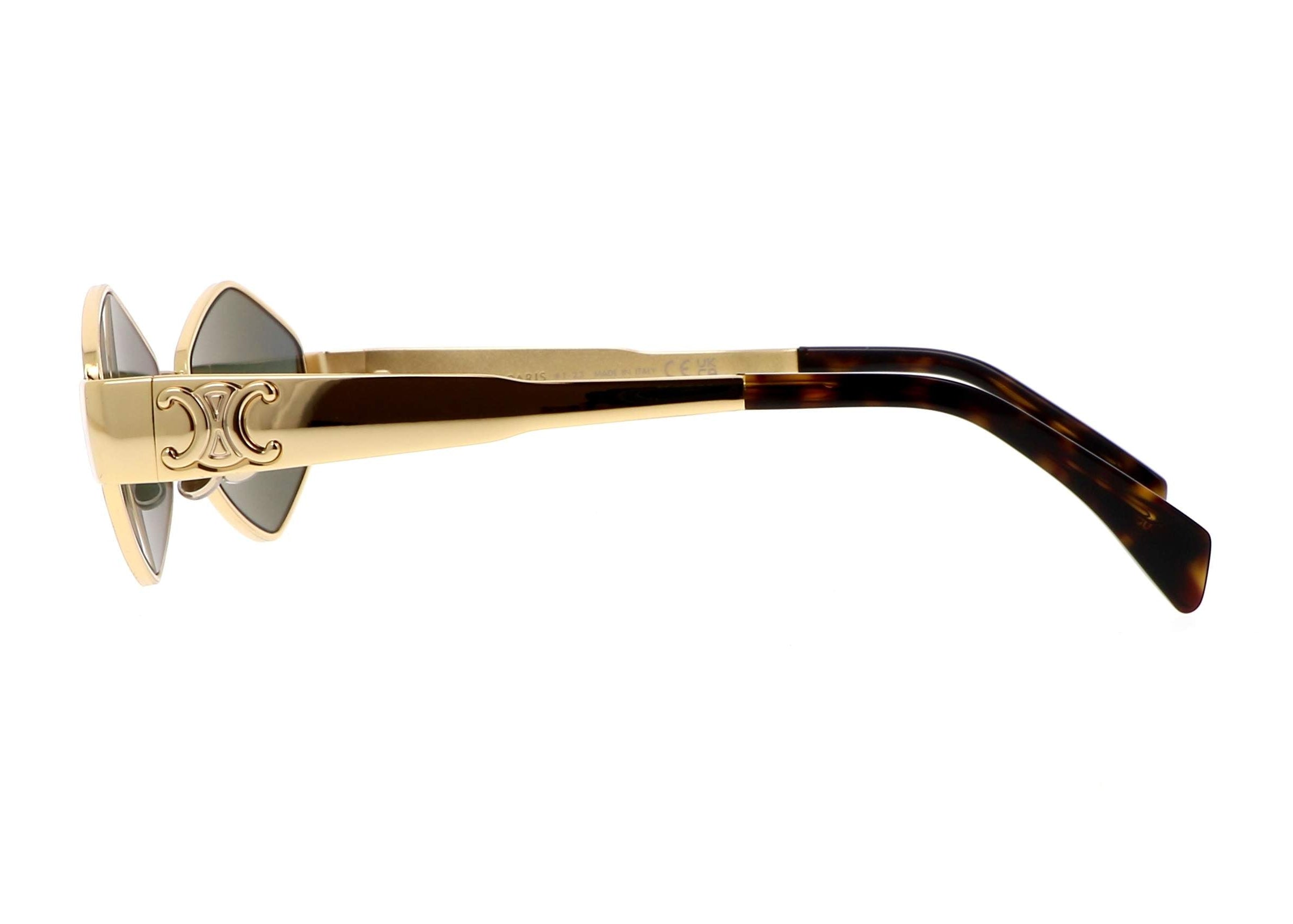 Celine CL40254 30N Triomphe Geometric Metal Gold Sunglasses