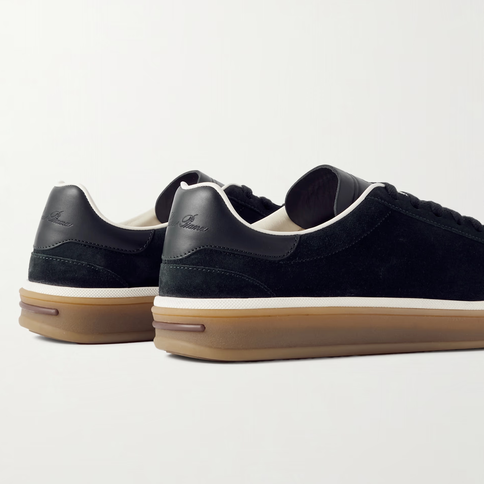 Loro Piana Tennis Walk Suede Calf Split Sneakers - Navy Blue (W000)