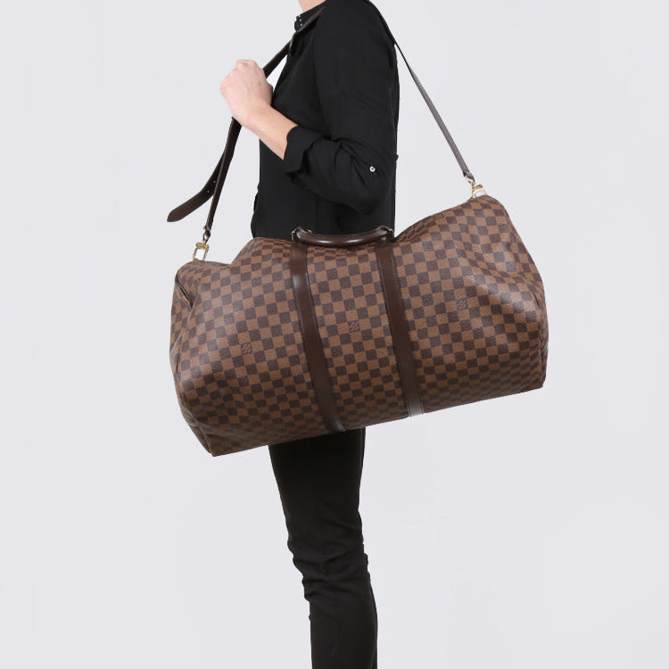 Louis Vuitton Keepall Bandoulière 55 Duffle Bag - Damier Ebene