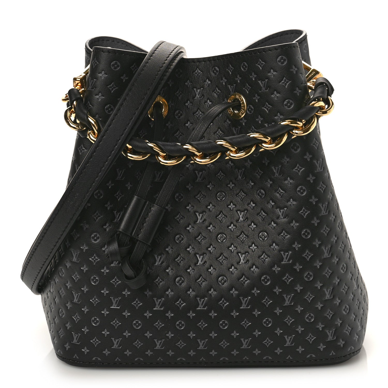 Louis Vuitton Nanogram Embossed Neonoe BB Shoulder Bag - Black
