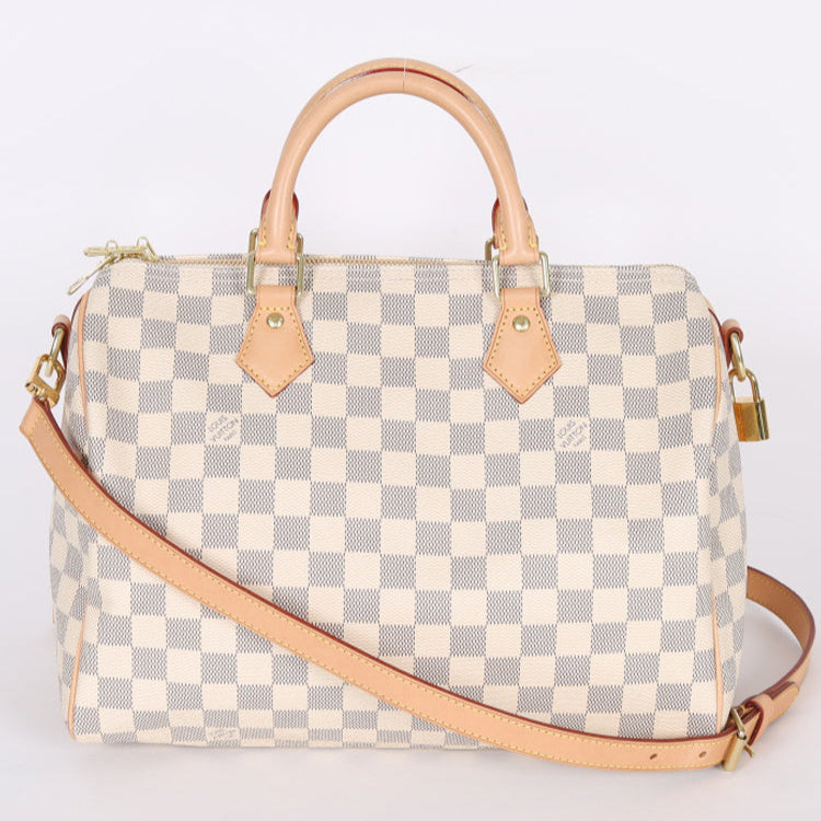 Louis Vuitton Speedy Bandoulière 30 Handbag - Off White / Grey