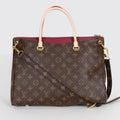 Louis Vuitton Pallas Monogram Handbag - Red/Brown