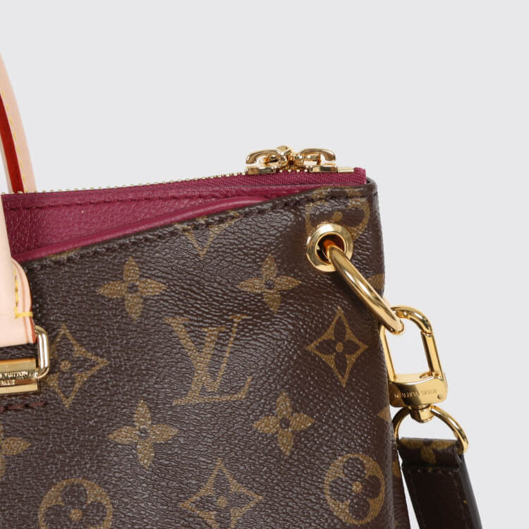 Louis Vuitton Pallas Monogram Handbag - Red/Brown