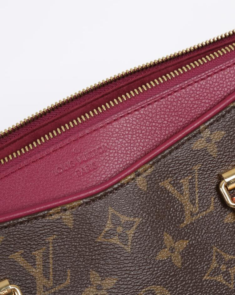 Louis Vuitton Pallas Monogram Handbag - Red/Brown