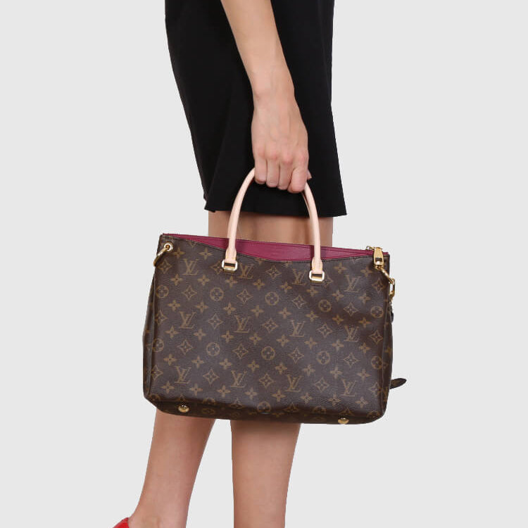 Louis Vuitton Pallas Monogram Handbag - Red/Brown